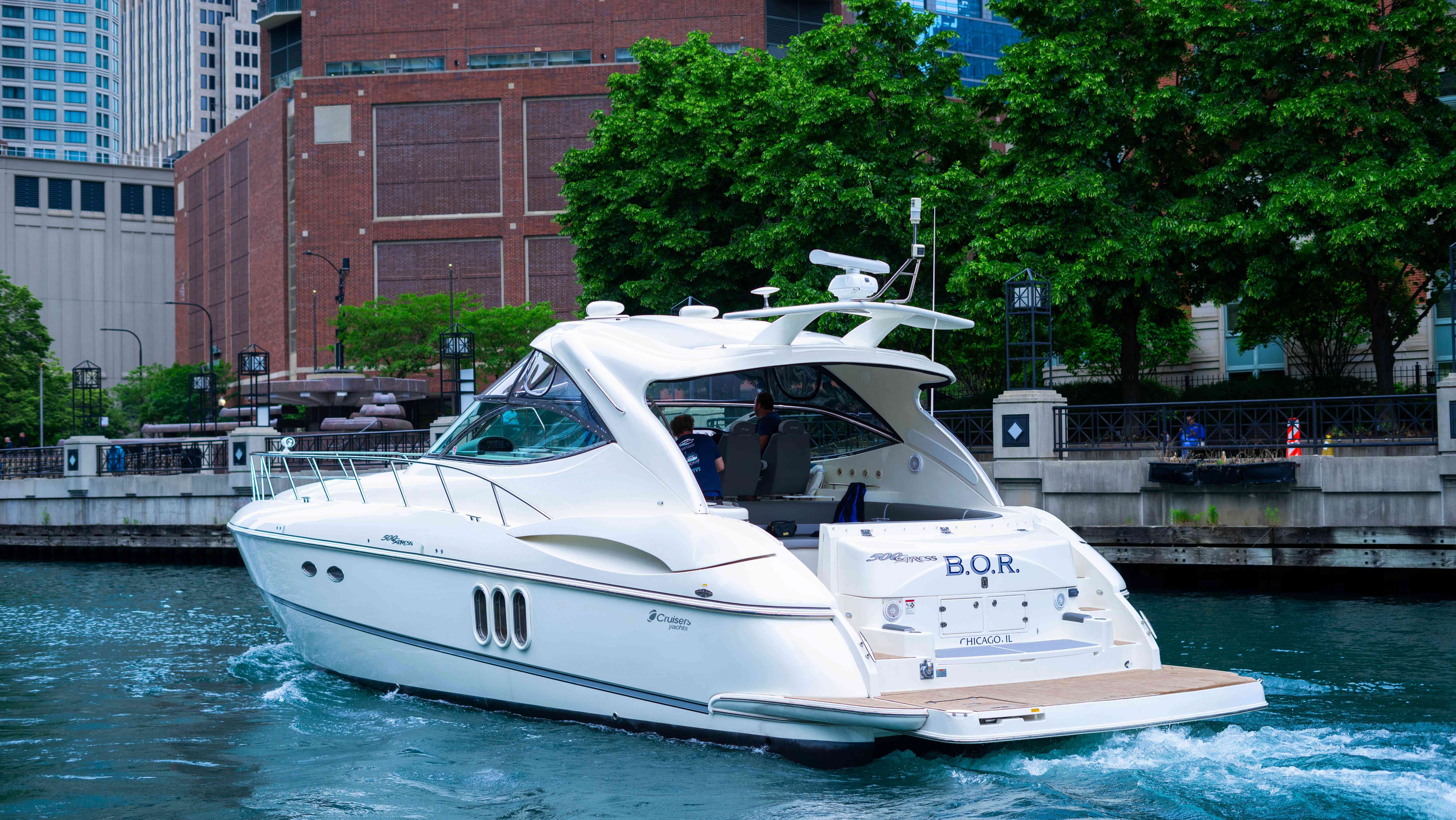 Cruiser Yacht B.O.R. available for charter via the Chicago Boat Company