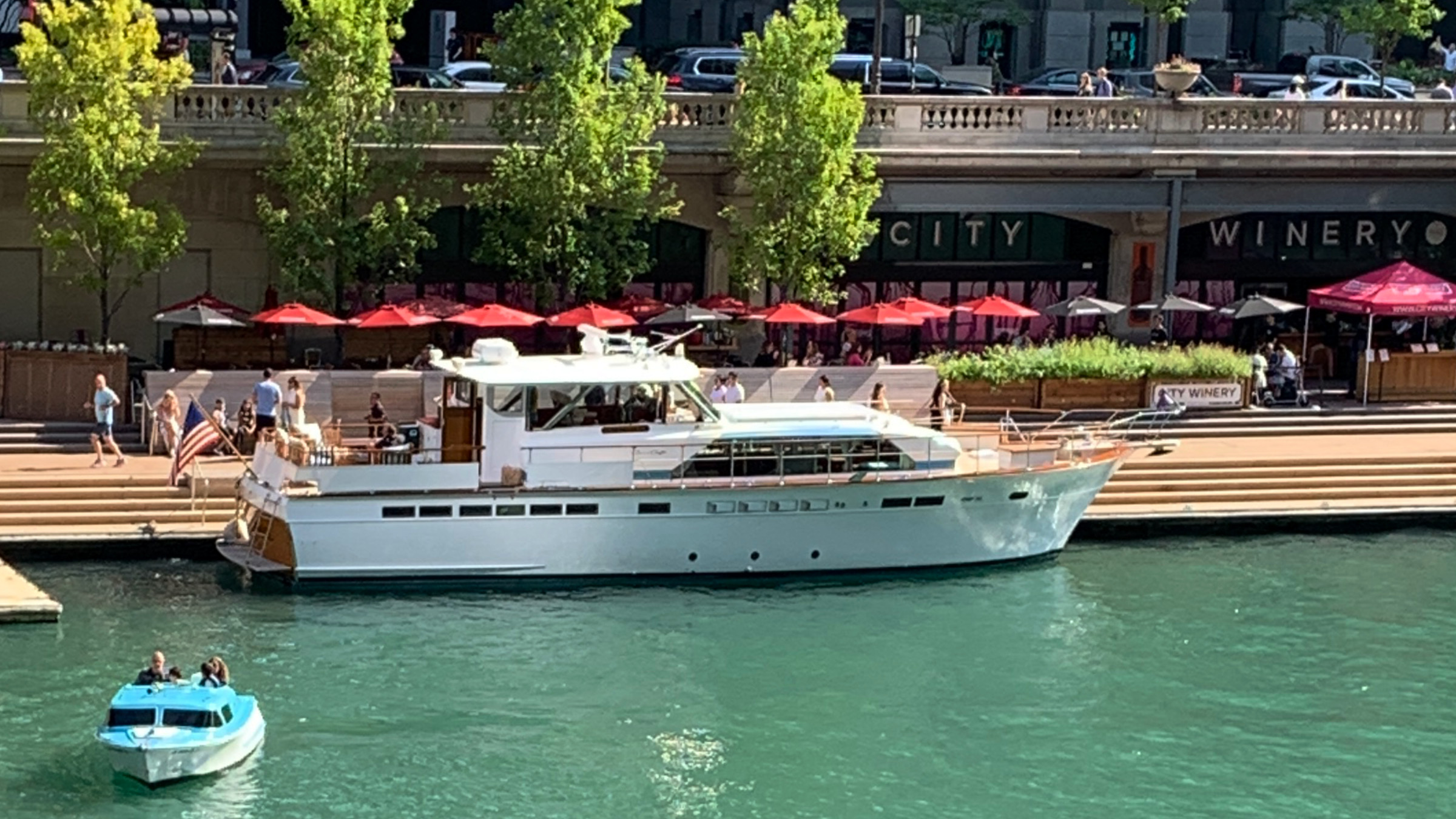 Chris Craft Pathfinder Yacht available for charter via the Chicago Boat Company